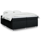 Cama box spring con colchón cuero sintético blanco 100x200 cm