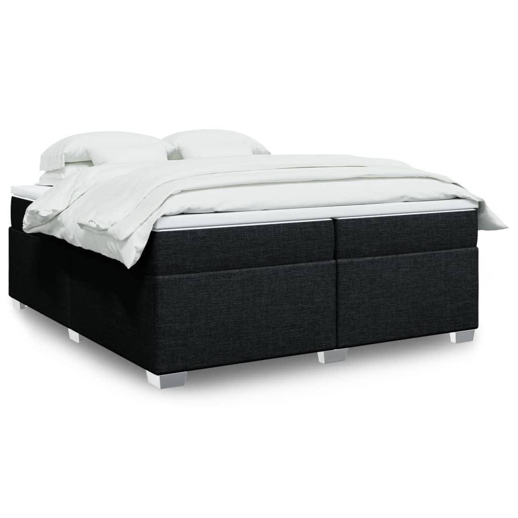 Cama box spring con colchón cuero sintético blanco 100x200 cm