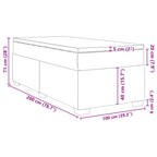Cama box spring con colchón cuero sintético blanco 100x200 cm