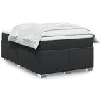 Cama box spring con colchón cuero sintético blanco 100x200 cm
