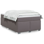 Cama box spring con colchón cuero sintético blanco 100x200 cm