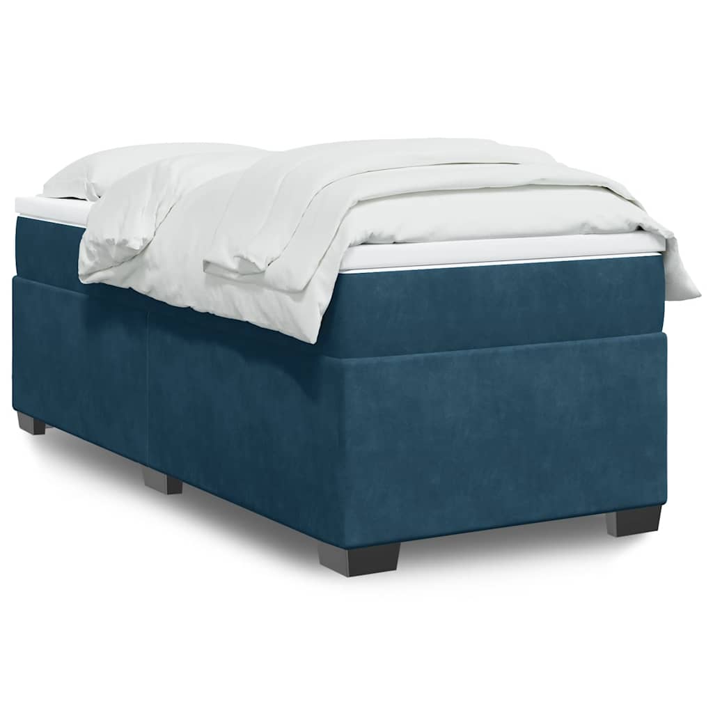 Cama box spring con colchón cuero sintético blanco 100x200 cm