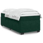 Cama box spring con colchón cuero sintético blanco 100x200 cm
