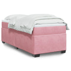 Cama box spring con colchón cuero sintético blanco 100x200 cm