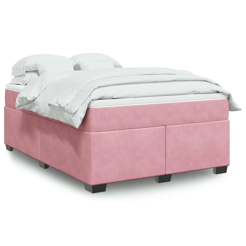Cama box spring con colchón cuero sintético blanco 100x200 cm