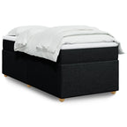 Cama box spring con colchón cuero sintético blanco 100x200 cm