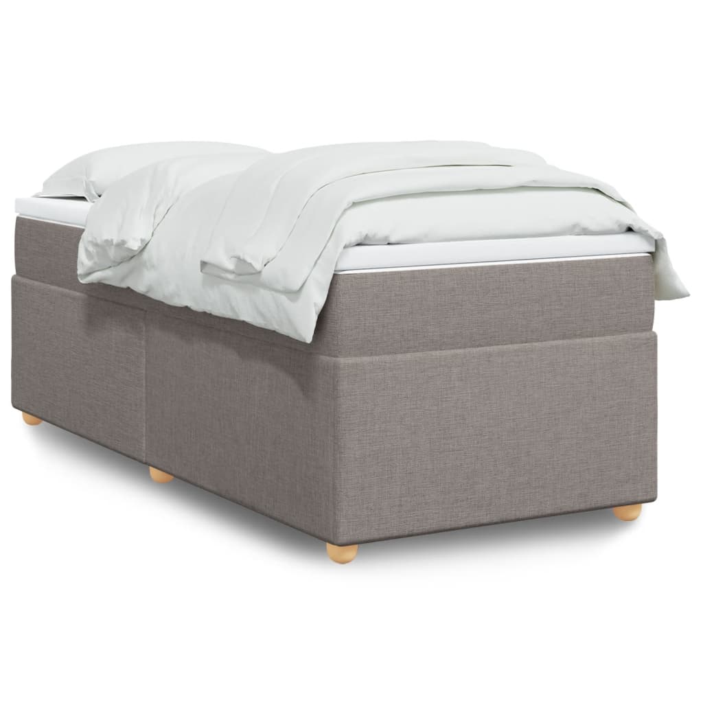 Cama box spring con colchón cuero sintético blanco 100x200 cm
