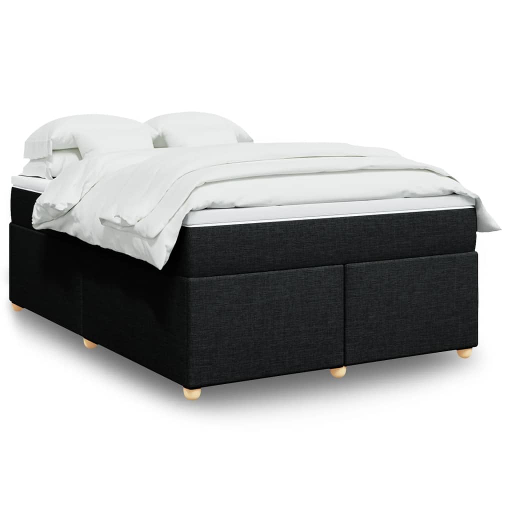 Cama box spring con colchón cuero sintético blanco 100x200 cm
