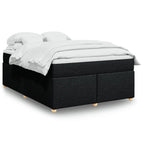 Cama box spring con colchón cuero sintético blanco 100x200 cm
