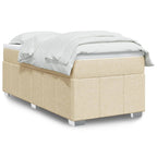 Cama box spring con colchón cuero sintético blanco 100x200 cm
