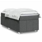 Cama box spring con colchón cuero sintético blanco 100x200 cm