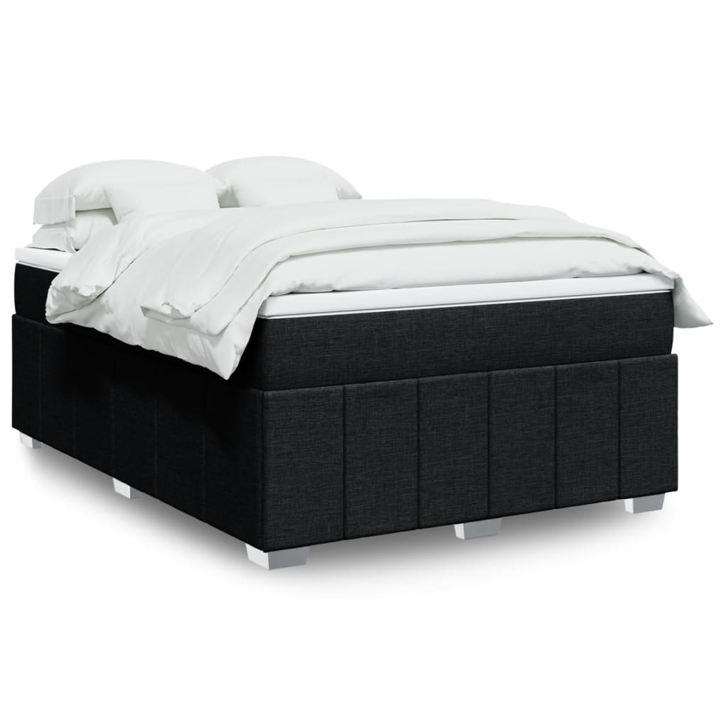Cama box spring con colchón cuero sintético blanco 100x200 cm