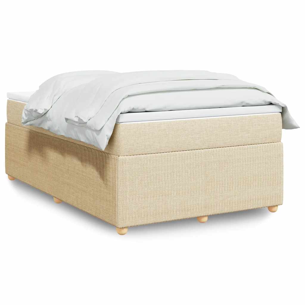 Cama box spring con colchón cuero sintético blanco 100x200 cm