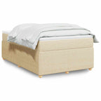 Cama box spring con colchón cuero sintético blanco 100x200 cm