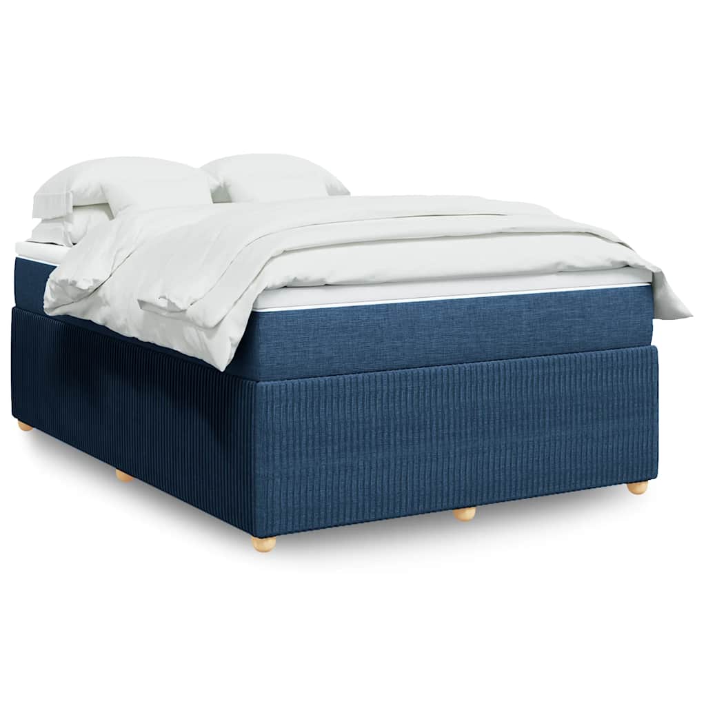 Cama box spring con colchón cuero sintético blanco 100x200 cm