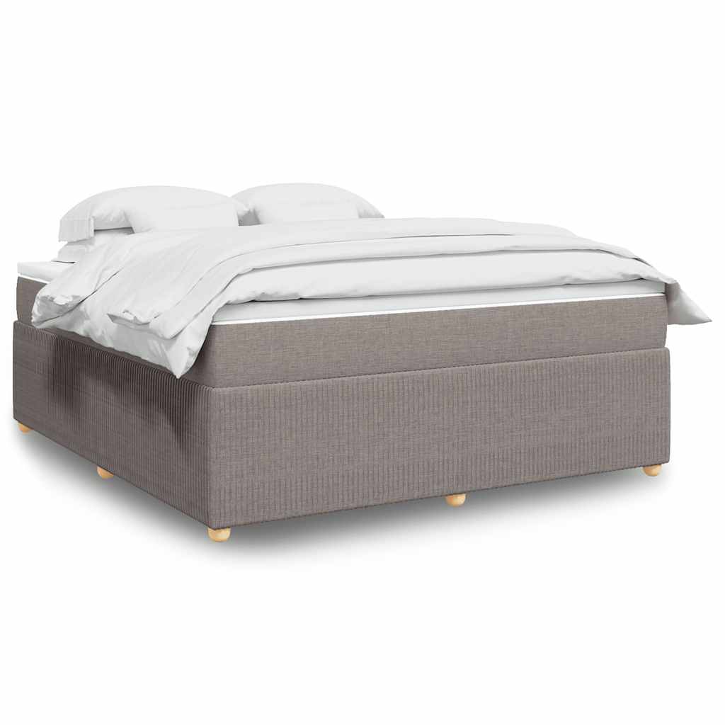 Cama box spring con colchón cuero sintético blanco 100x200 cm