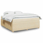 Cama box spring con colchón cuero sintético blanco 100x200 cm