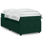 Cama box spring con colchón cuero sintético blanco 100x200 cm