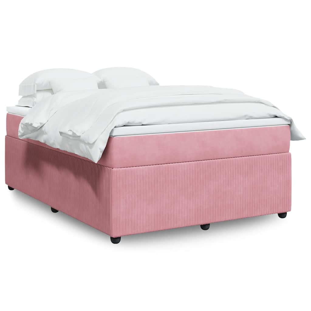 Cama box spring con colchón cuero sintético blanco 100x200 cm