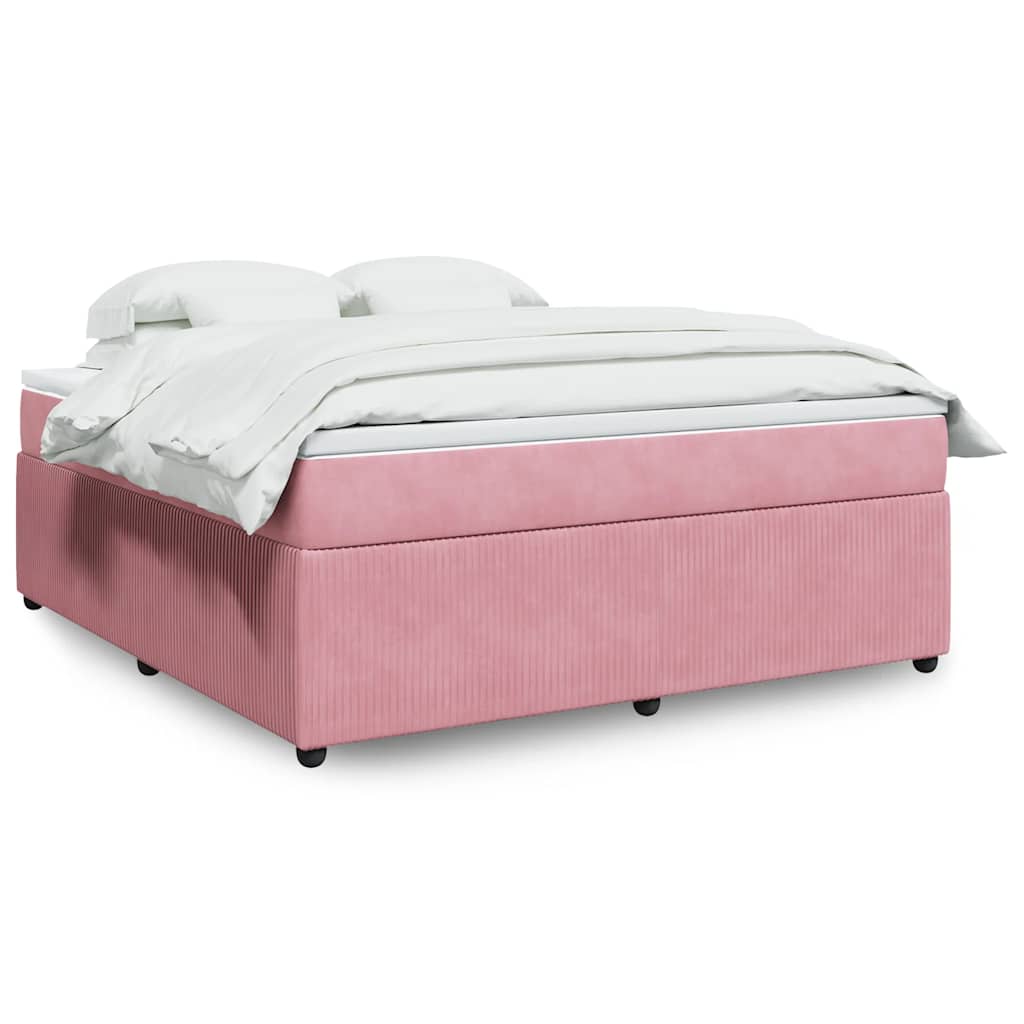 Cama box spring con colchón cuero sintético blanco 100x200 cm