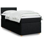 Cama box spring con colchón cuero sintético blanco 100x200 cm