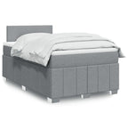 Cama box spring con colchón cuero sintético blanco 100x200 cm
