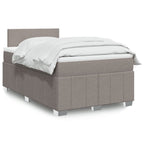 Cama box spring con colchón cuero sintético blanco 100x200 cm