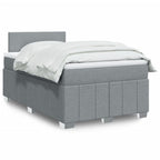 Cama box spring con colchón cuero sintético blanco 100x200 cm