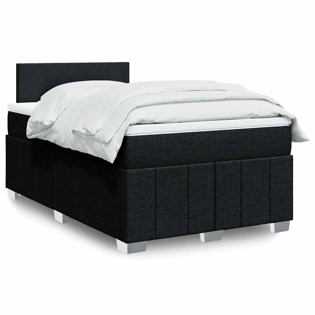 Cama box spring con colchón cuero sintético blanco 100x200 cm