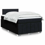 Cama box spring con colchón cuero sintético blanco 100x200 cm