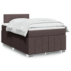 Cama box spring con colchón cuero sintético blanco 100x200 cm