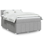 Cama box spring con colchón cuero sintético blanco 100x200 cm