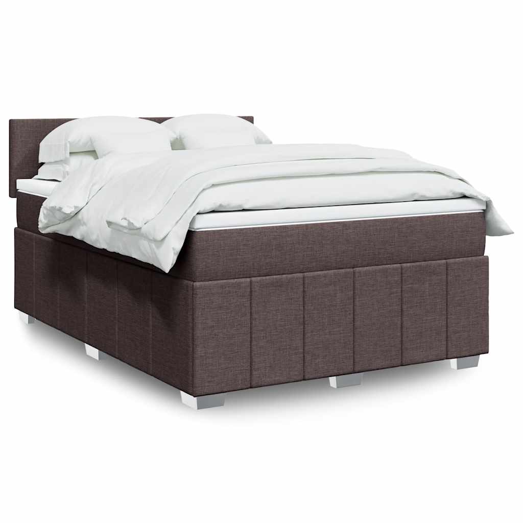 Cama box spring con colchón cuero sintético blanco 100x200 cm