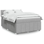Cama box spring con colchón cuero sintético blanco 100x200 cm