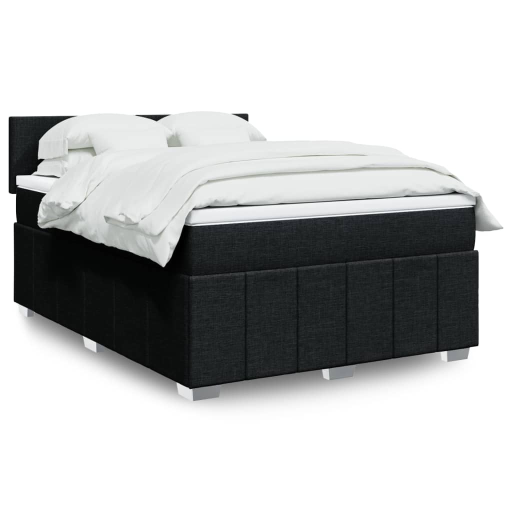 Cama box spring con colchón cuero sintético blanco 100x200 cm