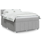Cama box spring con colchón cuero sintético blanco 100x200 cm