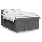 Cama box spring con colchón cuero sintético blanco 100x200 cm