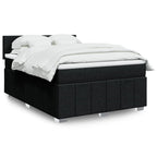 Cama box spring con colchón cuero sintético blanco 100x200 cm