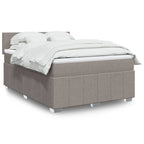 Cama box spring con colchón cuero sintético blanco 100x200 cm