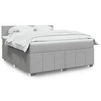 Cama box spring con colchón cuero sintético blanco 100x200 cm
