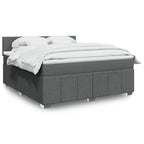 Cama box spring con colchón cuero sintético blanco 100x200 cm