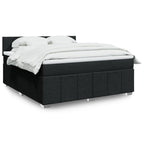 Cama box spring con colchón cuero sintético blanco 100x200 cm