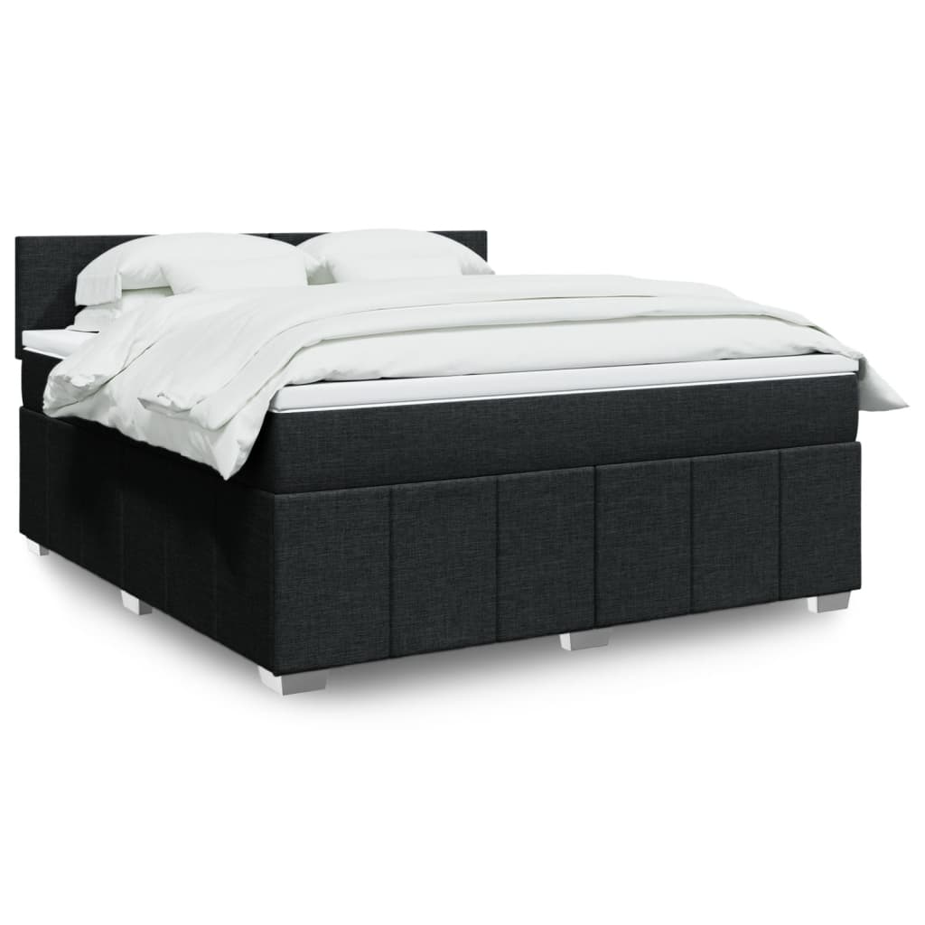 Cama box spring con colchón cuero sintético blanco 100x200 cm