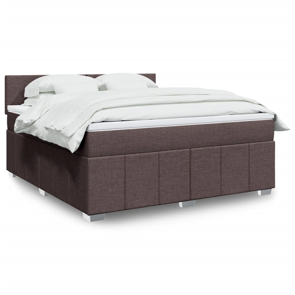 Cama box spring con colchón cuero sintético blanco 100x200 cm
