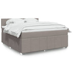Cama box spring con colchón cuero sintético blanco 100x200 cm