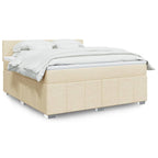 Cama box spring con colchón cuero sintético blanco 100x200 cm