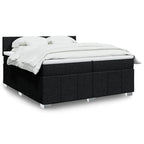 Cama box spring con colchón cuero sintético blanco 100x200 cm