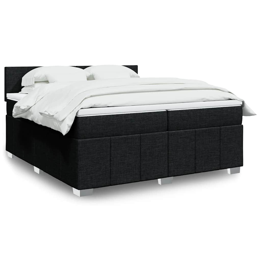 Cama box spring con colchón cuero sintético blanco 100x200 cm
