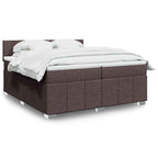 Cama box spring con colchón cuero sintético blanco 100x200 cm