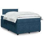 Cama box spring con colchón cuero sintético blanco 100x200 cm